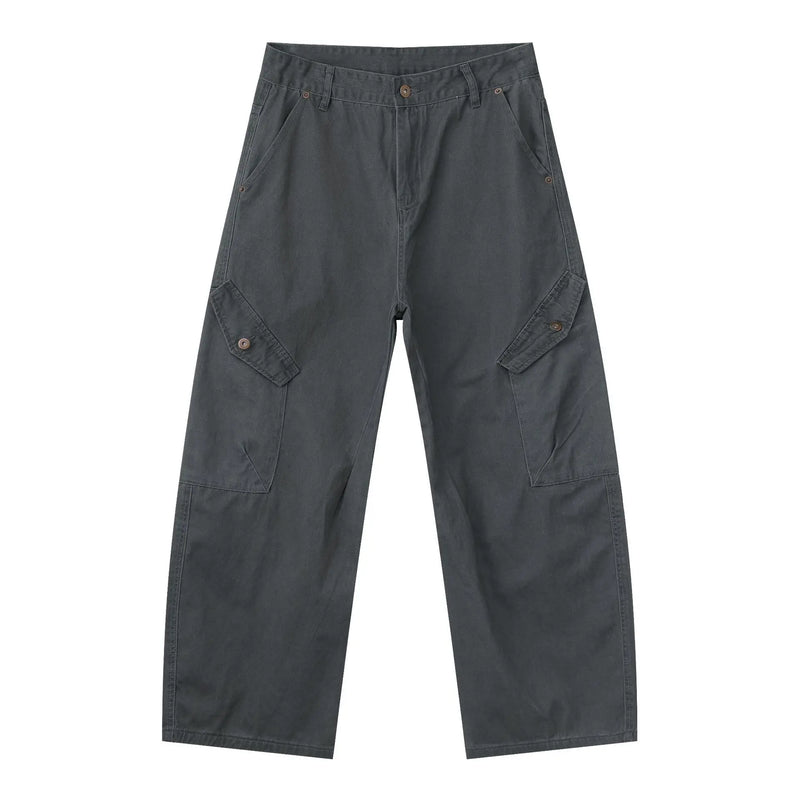 Denim American Retro Pure Cotton Multi-pocket Overalls | SAMAG