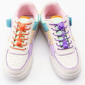 2 Pair No Tie Shoe Laces Kids Adult Quick Laces Round Elastic Shoelaces Without Ties Lock Shoelace Sneakers Shoes Accessories