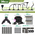 Garden 5-30M 8mm PE Hose 20cm 360° Bending Brass Nozzle Spray Kit Atomized Automatic Irrigation Equipment Plants Mist Wateriing