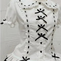Summer Japanese Lolita Sweet Girls Short - sleeved Tops - View 13 | SAMAG