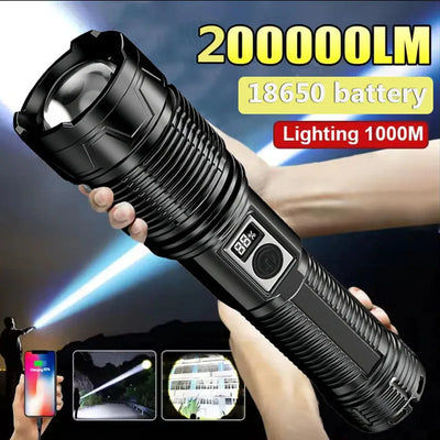 Most Powerful Rechargeable LED Flashlight Built - in 18650 | SAMAG