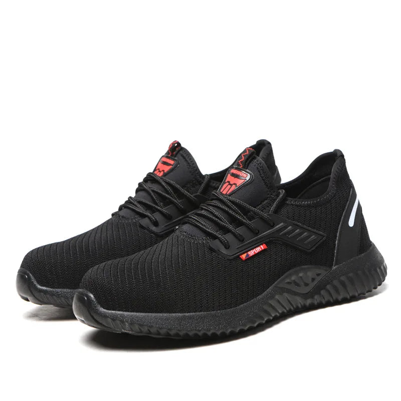 Safety Shoes Work Sneakers Steel Toe Men Women Anti Smash Puncture Proof Work Boots Indestructible Safety Shoes Light Breathable