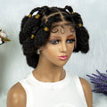 Burgundy 99J# Handmade Bantu Braided Wigs Synthetic Full Lace Braided Lace Wigs for Women Lace Front Braids Wigs with Baby Hair