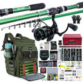 Goture 21Pcs Fishing Rod Reel Combo,1.8M Carbon Fiber Telescopic Pole Spinning Reel Backpack,Lures Line Hooks Set,fishing Gear