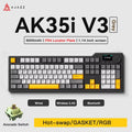 Ajazz AK35I V3/V4 MAX Tri-mode Wired Bluetooth Wireless Gaming Keyboard Gasket Full Key Hot Swap 104 Keys Customized Keyboard
