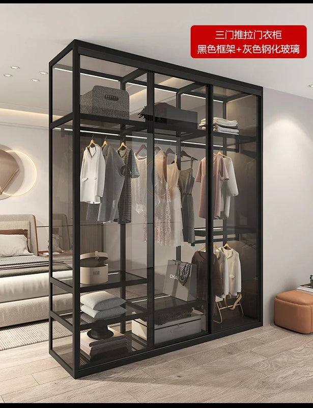Living Room Bedroom Closet Storage Clothes Cupboard System Wardrobe Display Modern Minimalist Guarda Roupa Trendy Furniture