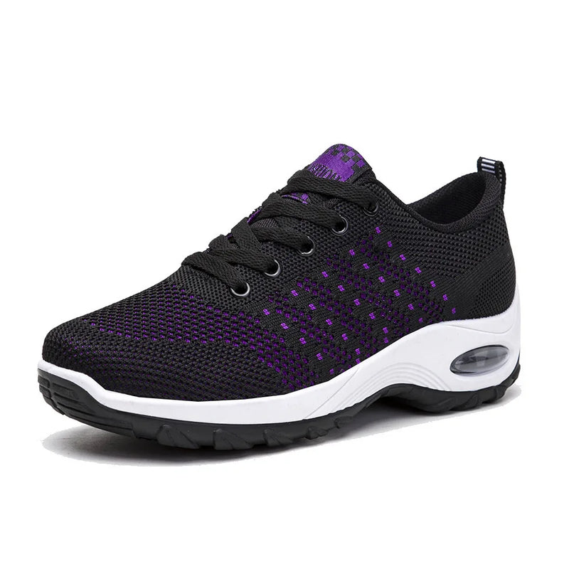 New Women's Fashion Shoes Casual Mesh Walking Flat Sneakers Women non slip Vulcanized Shoes Female Breathable Footwear Mujer