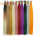 22-28Inch Straight Pony Hair Bundles Crochet Braids Hair Silky Colorful Synthetic Braiding Hair Ombre Synthetic Hair For Women