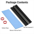 TEUCER M2 2280 Solid State Hard Disk Aluminum Radiator M.2 SSD Heatsink with Thermal Silicone Pad For PS5/PC/Laptop Cooling
