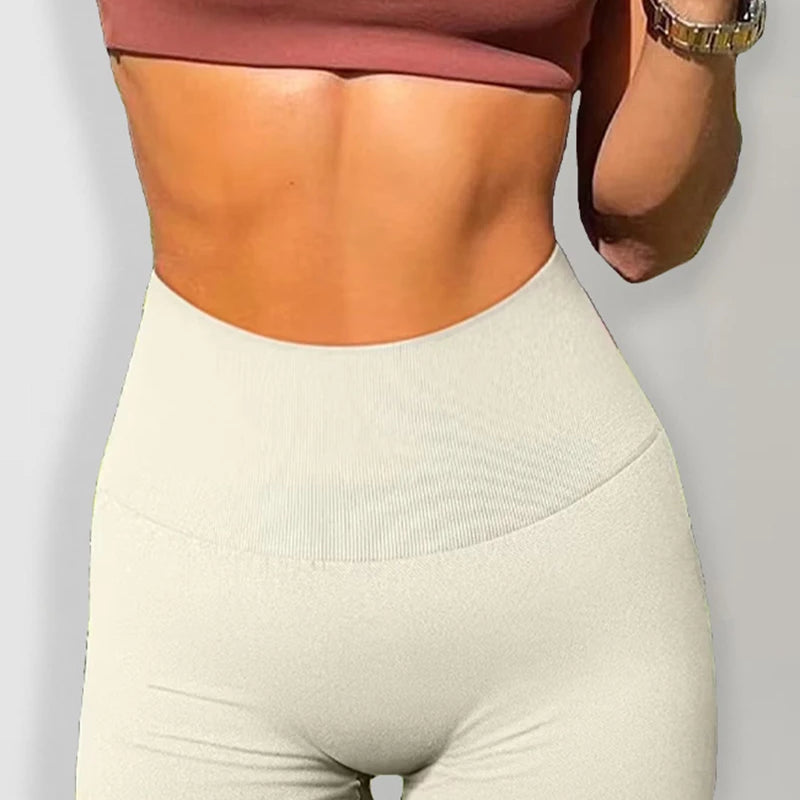 New Summer Seamless High-waisted Hip Lift No Awkward Line Yoga Sports Shorts for Women