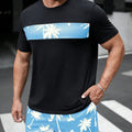 New Summer Vacation Leisure Daily 3D Men's Sports Wear Large Round Neck Short sleeved T - shirt Set Casual - View 17 | SAMAG