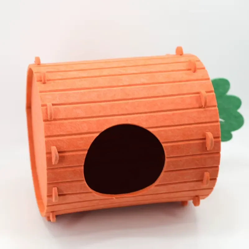 for Felt Carrot Cat Bed Semi-enclosed Cute Two-layer Pet Bed Suitable for All Seasons