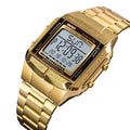 Skmei Men's Digital Sport's Watches Stainless Steel Strap 5 Alarm Clock Waterproof Led Chronograph Fashion Male Dual Time