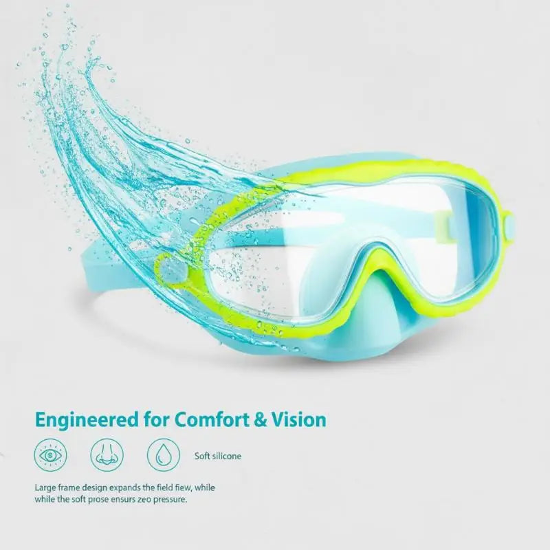Anti-Fog Swim Goggles for Kids Ages 3-15 - Wide View | SAMAG