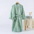 2026Couple's Printed Cotton Loose Fitting Bathrobe Japanese Style Tie Up Kimono Bathrobe Sweat Steaming Cotton Pajamas Robes Men