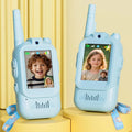 Children's Video Walkie-Talkie 2-Pack with Display Screen Voice Converter and Real-Time Video Chat Long-Range Gift for Children