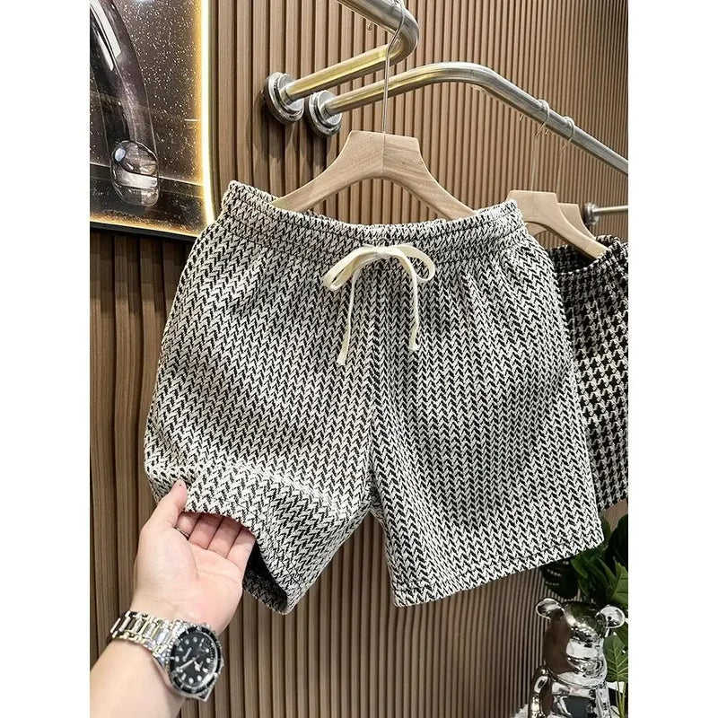 Men's Clothing Print Plaid Shorts Summer Stylish Straight | SAMAG