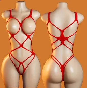 Women's Porn Sex Underwear Sexy Lingеrie Mesh Crotchless Bodystocking Bodysuit Full Body Stockings Open Bra Erotic Lingerie