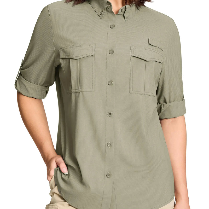TACVASEN Women's UPF50+ Quick Dry Hiking Fishing Blouse - View 12 | SAMAG