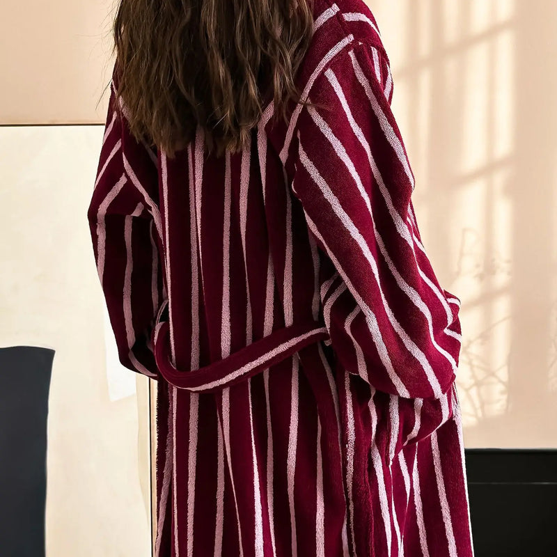 Retro Plaid Cotton Bathrobe Super Soft Absortion Hooded Loose Bath Robe Coat Towel V Neck Warm Sleepwear Robes Women Homewear