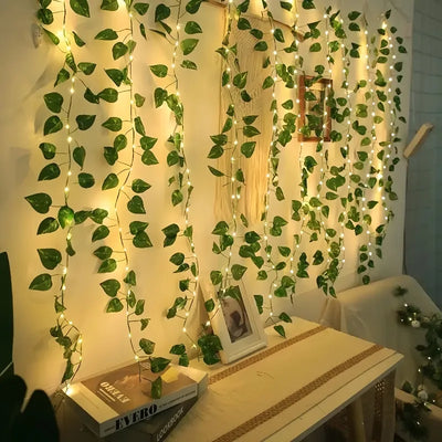 Green Leaf String Light Ivy Fairy for Bedroom Party | SAMAG