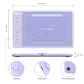Parblo Intangbo S 7x4 Inches Digital Graphic Tablet for Drawing OSU Game with Battery-Free Stylus and Glove