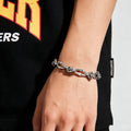 Stainless Steel Water Proof Bracelet for Men Women Irregular Chain Link with Knot Adjustable Extension Chain Trendy Jewelry