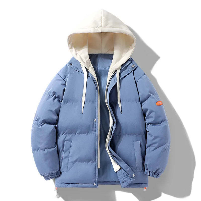 Fashion Men Detachable Hood Casual Down Jackets Man Winter Coats Quality Male Thicker Warm Black Parkas Couple Coats Size 6XL