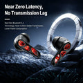 Gaming Wireless Earbuds Low Latency RGB Cool Ambient Light ANC Noise Canceling Bluetooth 5.4 In-ear Earphones For Esport Gamer