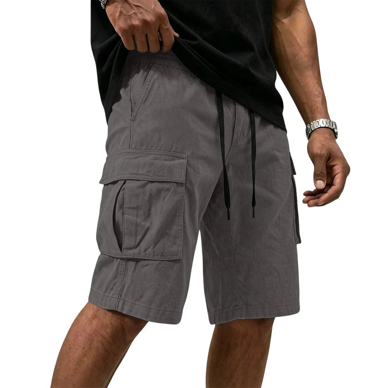 Men Multi-color Cargo Shorts Summer Loose Drawstring | SAMAG