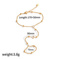 Fashion 18K Gold Plated Stainless Steel Zircon Ring Bracelet for Women Individualistic Daily Wear - Visuel 11 | SAMAG