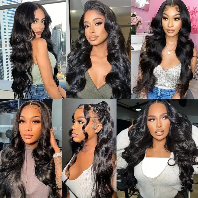 Raw Body Wave 200% Density 30 inch 13x6 HD Lace Front Human Hair Wigs Natural Color 13x4 Frontal Wigs Women Closure Wigs
