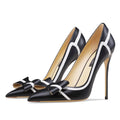 Women Pumps Black Slingbacks Women's 2026 Trend Butterfly-Knot High Heels Luxury Cinderella Pointed Toe Pumps Party Ladies Shoes