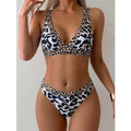 Leopard Print High Waist Bikini Set Women Sexy Two Piece | SAMAG