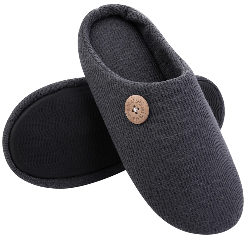 Asgard Plush Cotton Slippers For Men Winter Indoor Warm Anti-Slip Home Shoes Women Soft Memory Foam Furry Slides Bedroom Slipper