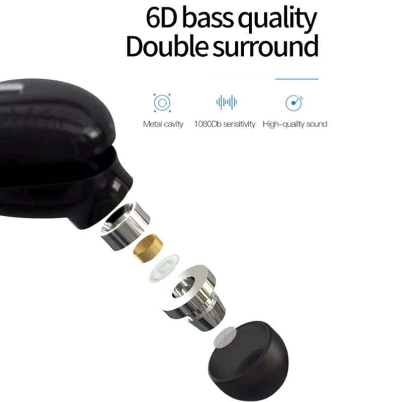 1Pc Wireless Bluetooth-compatible 5.0 Earphone In Ear Sport With Handsfree Headset All Phone Headphones