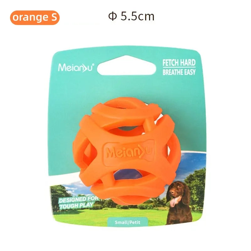 Floating Dog Chew Ball Indestructible Rubber Teeth Cleaning Molar Toy for Small-Medium Dogs Summer Pool Beach Water Play