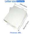 Multi-Size Thermal Laminating Bags: A4/A5/Letter Size Clear Glossy Sheets, Rounded Corners Heat Seal for Office School Home Holi
