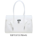 Korean PVC Waterproof Beach Shoulder Bag 2026 Summer Y2K Candy Color Jelly Bags Trendy Dopamine Fashion Tote Underarm Handbag