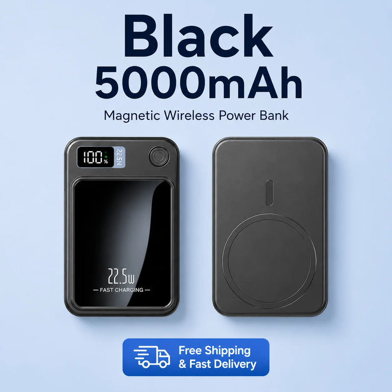 Magnetic Wireless Power Bank 5000mAh 10000mAh 22.5W Fast Charging Portable Charger 15W Wireless External Battery for iPhone
