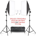 Studio Kit Photo Softbox Light Box Lighting Single Led Lamp with Tripod Photography Shooting Soft Box Flash E27 Accessories