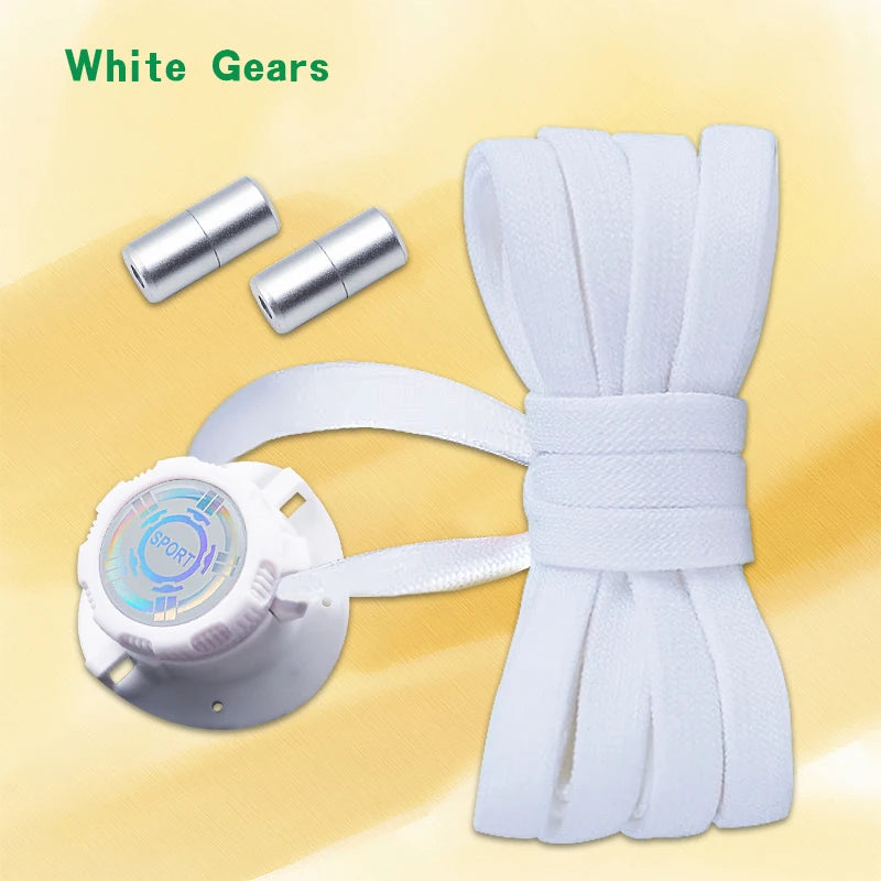 New Swivel Buckle Laces Adults Kids Sneakers No Tie Shoe Laces Automatic Flat Shoelaces Without Ties Casual Shoes