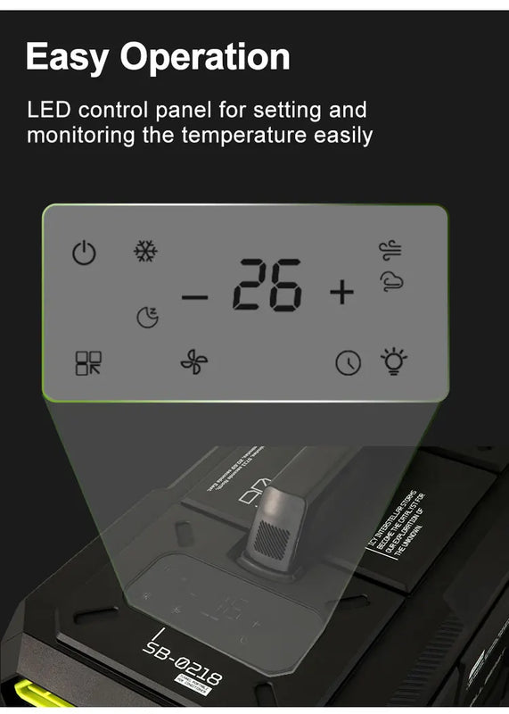 Outdoor Air ConditionPortable Outdoor Air Conditioning Road Camping Mobile Unit Battery Power Plastic Easy Carry No Installation