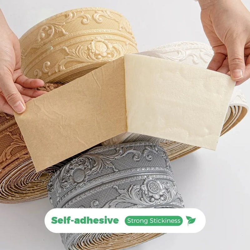 1roll Ceiling Decoration Strip Wall Sticker Waterproof Antifouling  Self-Adhesive Top Corner Line Floor Stitching Ceiling Basebo