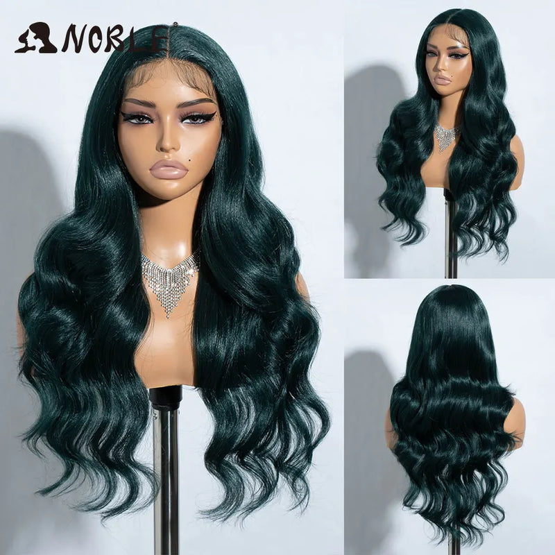 Noble 13x4 Lace Front Wig Synthetic 28 inch Long wavy ombre blonde Wigs For Women Ombre Lace Front Wig Synthetic Lace Front Wig