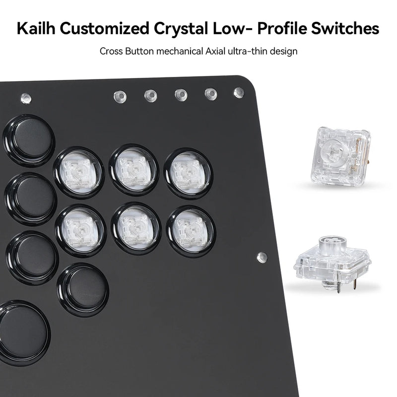 Haute42- COSMOX Fighting Hitbox Gaming Joystick For PC/PS3/PS4/PS5 Switch Steam Leverless Controller Rims Rim Button Rim