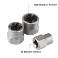 Car Tool Kit Hand Tools 6.35mm-19mm Damaged Screw Extractor 14pcs Bolt Nut Remover Socket Set Cr-Mo Steel
