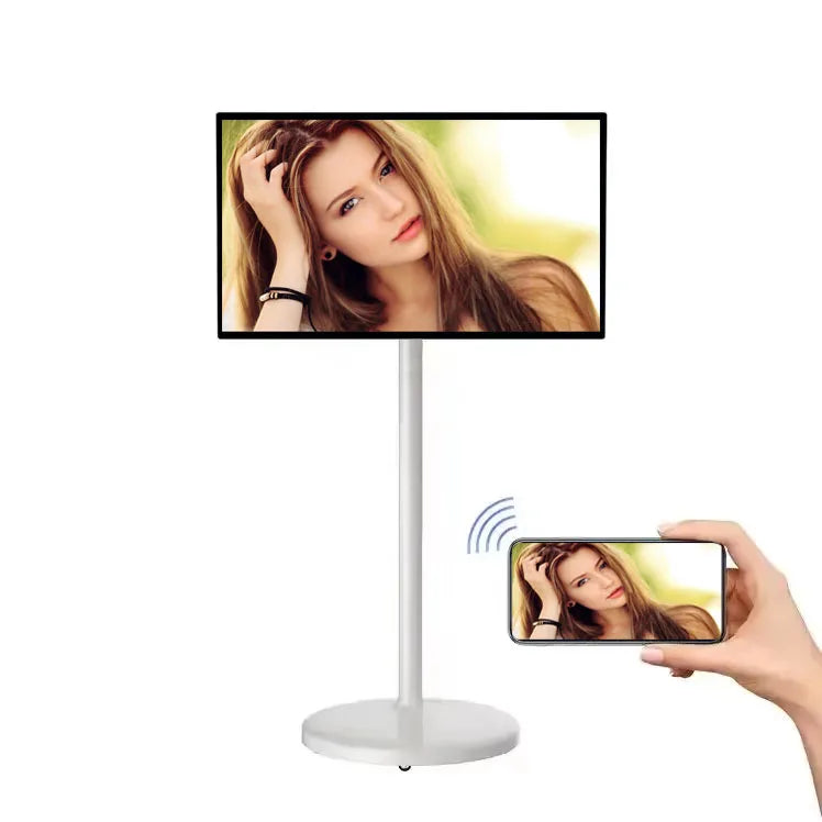 Portable TV Smart Stand Monitor 32 Inch LCD TV Android 13 LCD Smart Digital Displays Portable Touch Screen TV