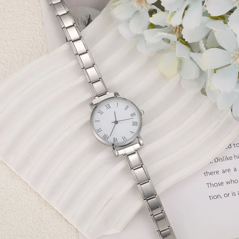 9MM Titanium Stainless Steel Bracelet for Women Men Watch Bracelet DIY Making Italian Charm Link Bracelets Replacement Fashion