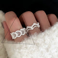 VENTFILLE 925 Sterling Silver Bow Tie Open Finger Ring For Women Gift Cute Design Fashion Jewelry Gift Wholesale